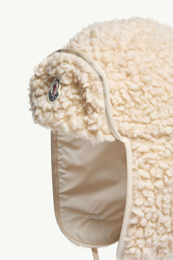 Teddy Hat With Ear Flaps Women White Ivory Moncler 2