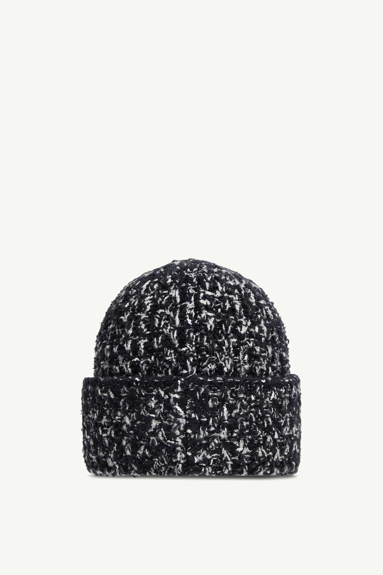 Wool & Cotton Blend Beanie Women Black Moncler 3