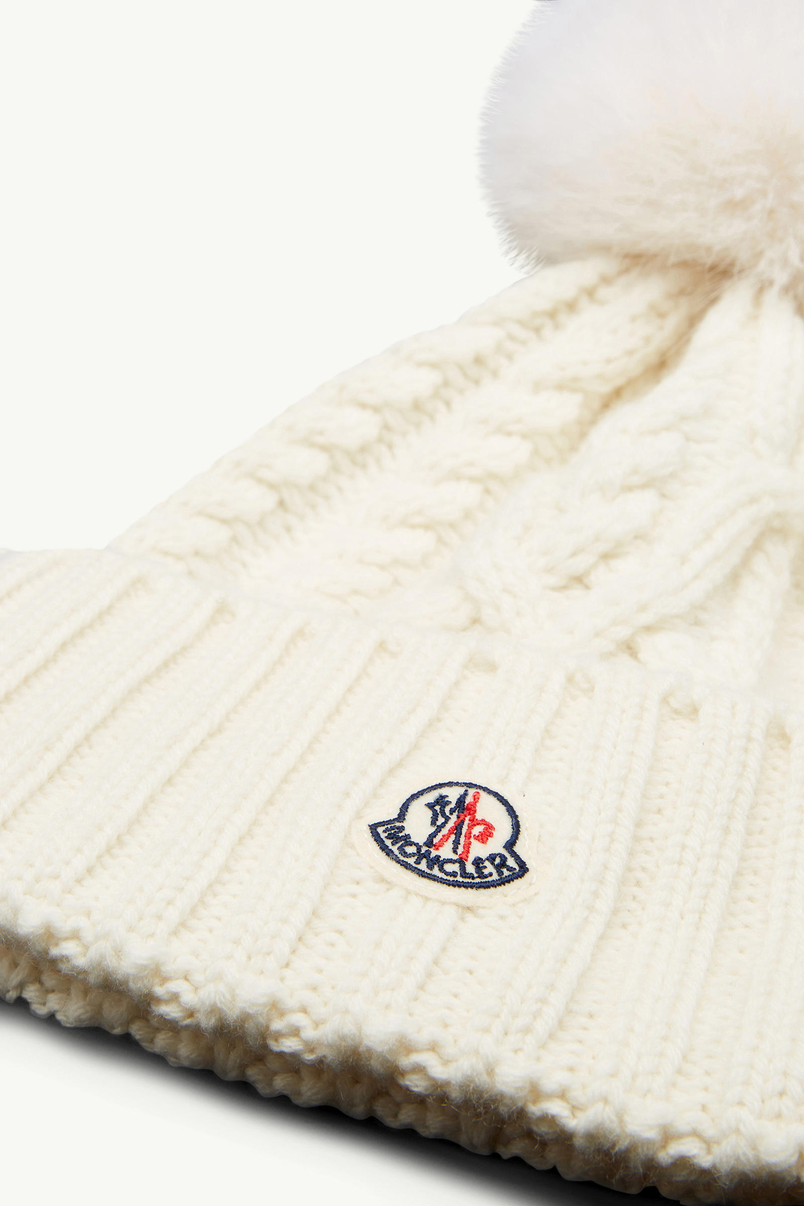 Gorro de cachemira con pompón Mujer Blanco Óptico Moncler 2
