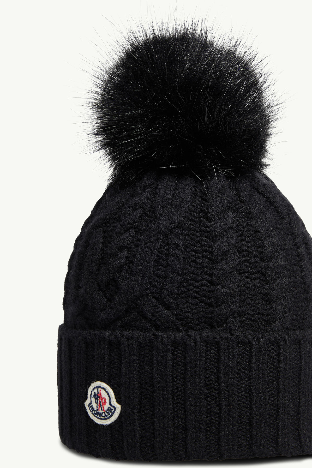 Berretto con pon pon in misto cashmere Gender Neutral Nero Moncler 2