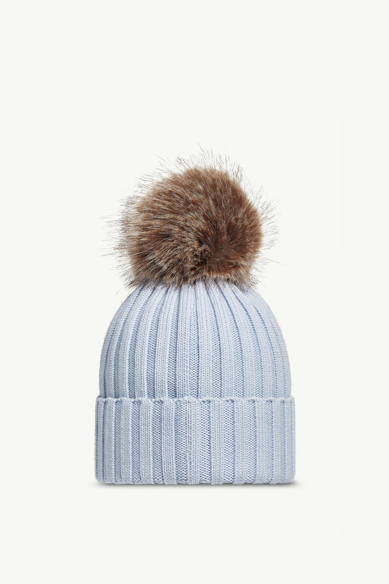 Bonnet en laine avec pompon Femmes Bleu clair Moncler 3