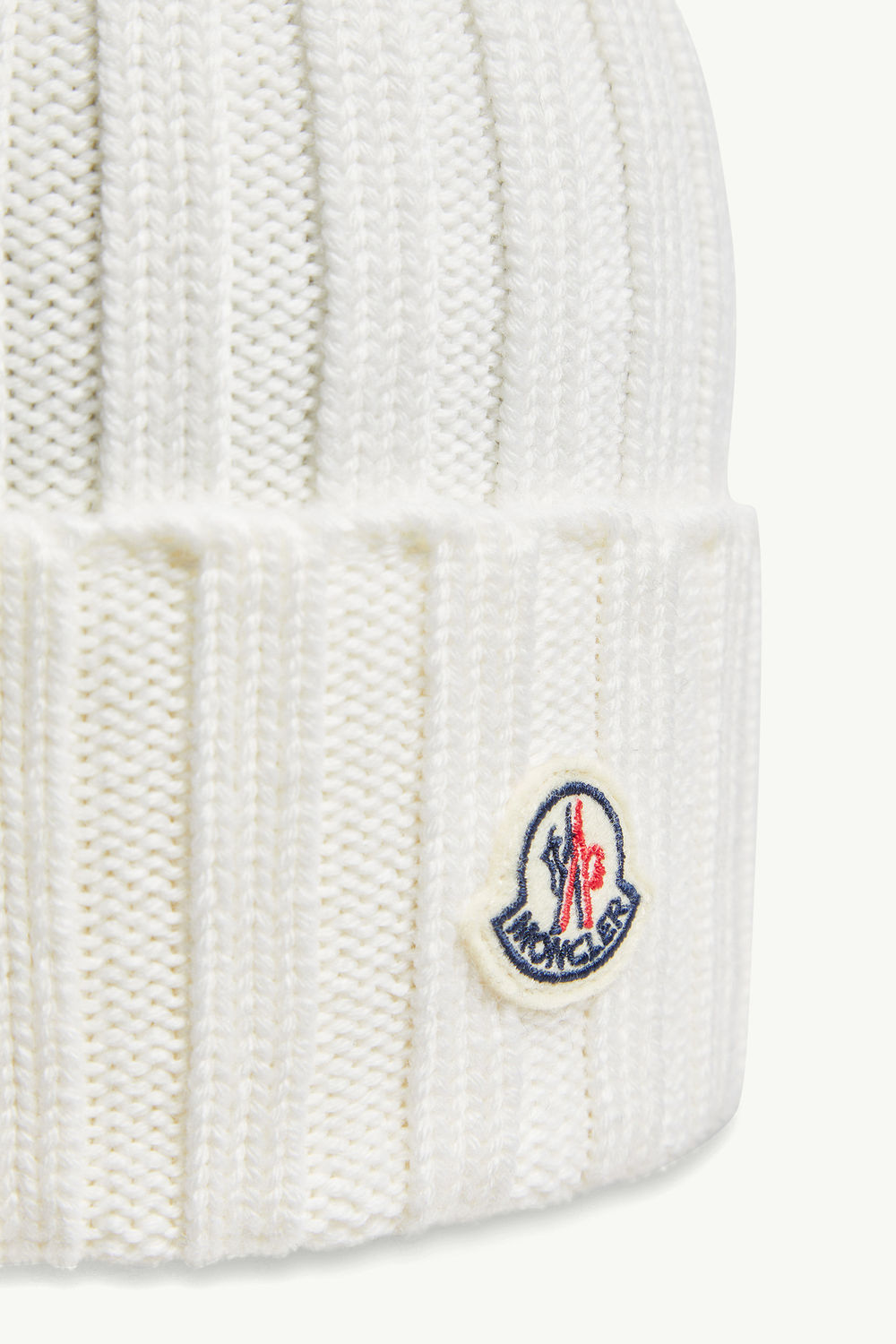 Wool Beanie with Pom Pom Women White Moncler 4