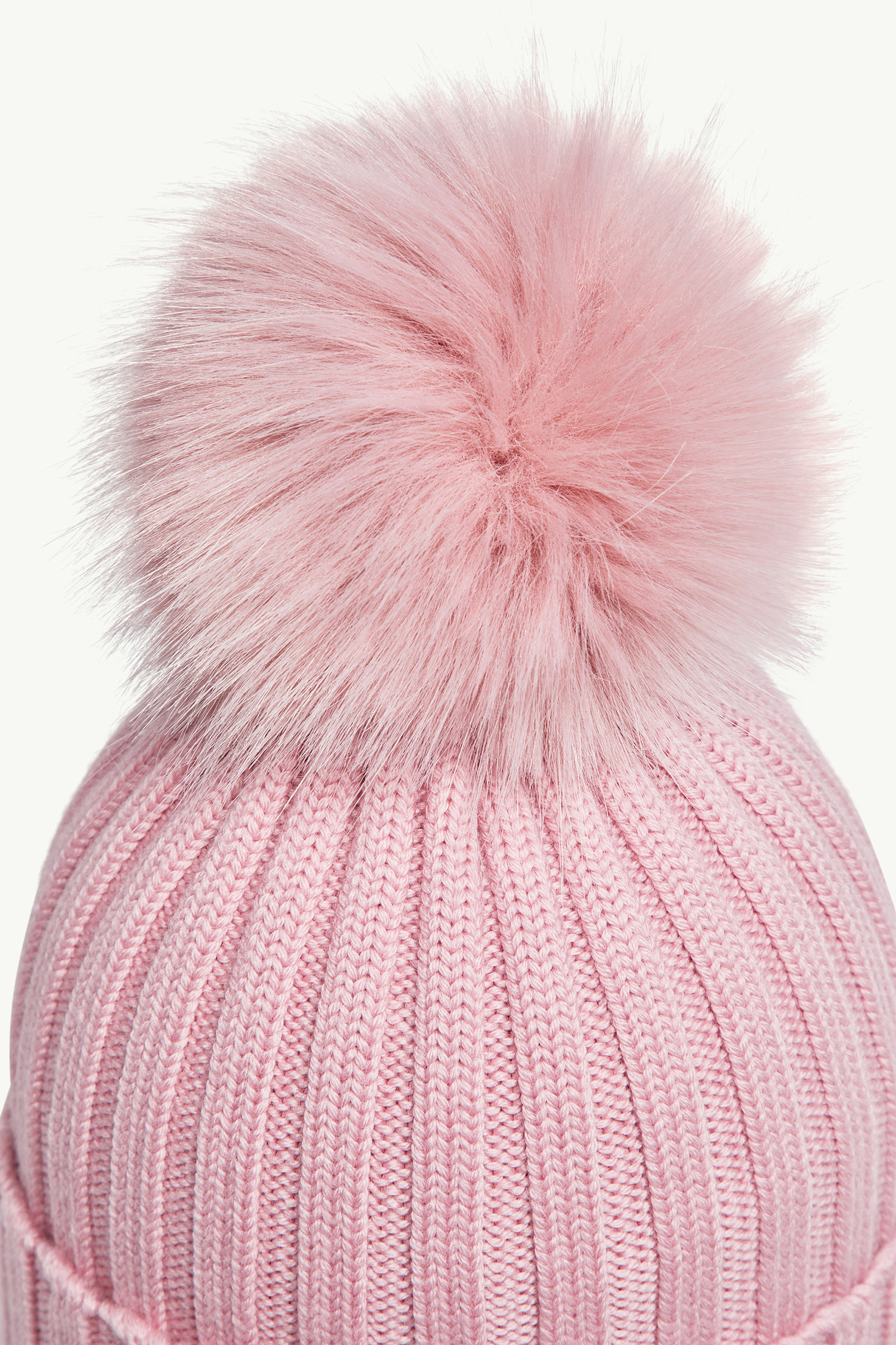 Wool Beanie with Pom Pom Women Pink Moncler 4