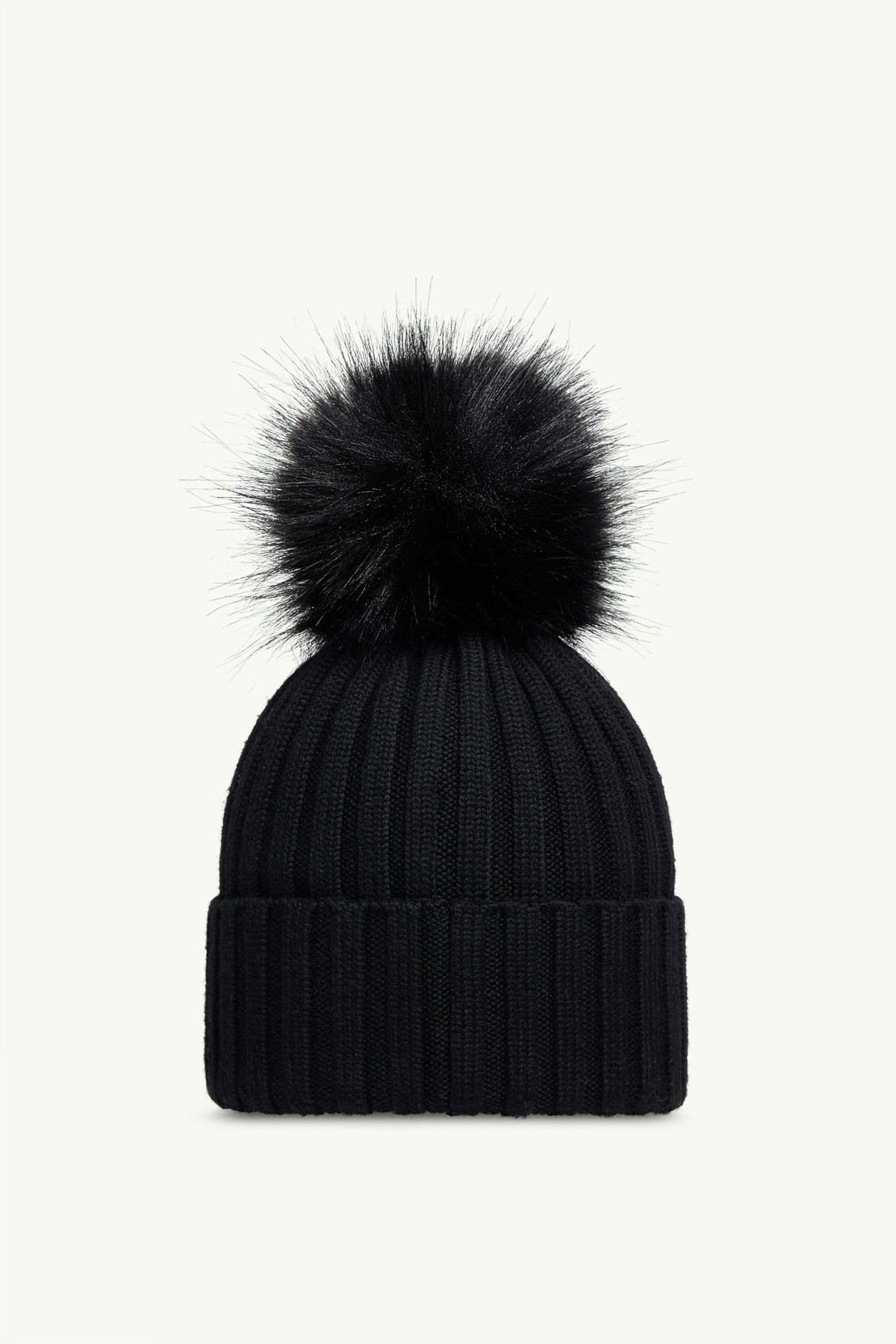 Berretto in lana con pompon in materiali sintetici Gender Neutral Nero Moncler 3