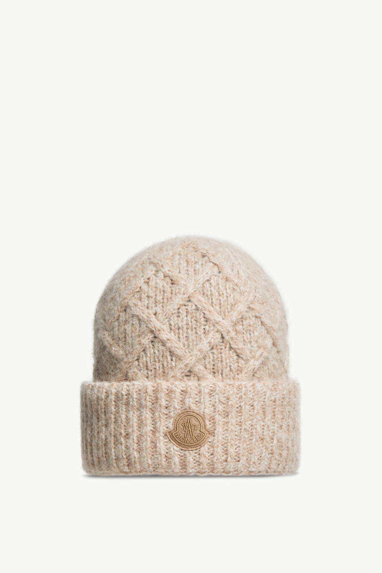 Beaniemütze aus einer Alpaka-Mischung Damen Beige Moncler 0