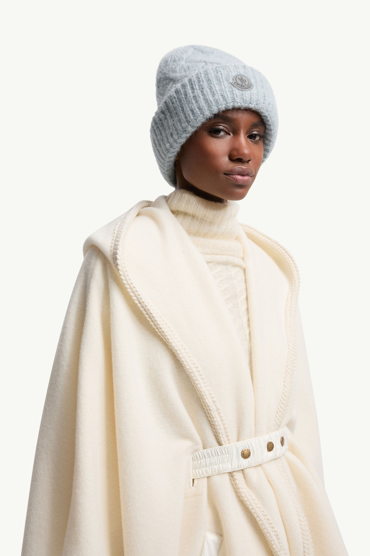 Beaniemütze aus einer Alpaka-Mischung Damen Hellblau Moncler 1