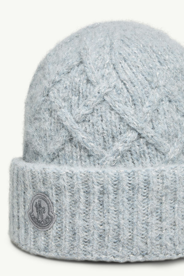 Alpaca Blend Beanie Women Light Blue Moncler 2