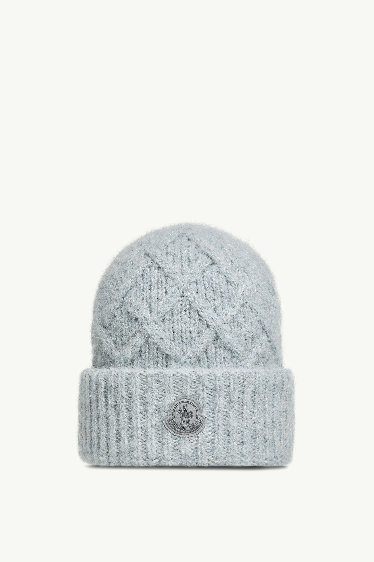 Beaniemütze aus einer Alpaka-Mischung Damen Hellblau Moncler 0