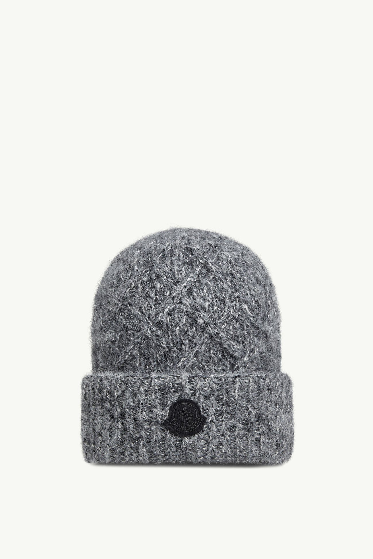 Beaniemütze aus einer Alpaka-Mischung Damen Schwarz Moncler 0