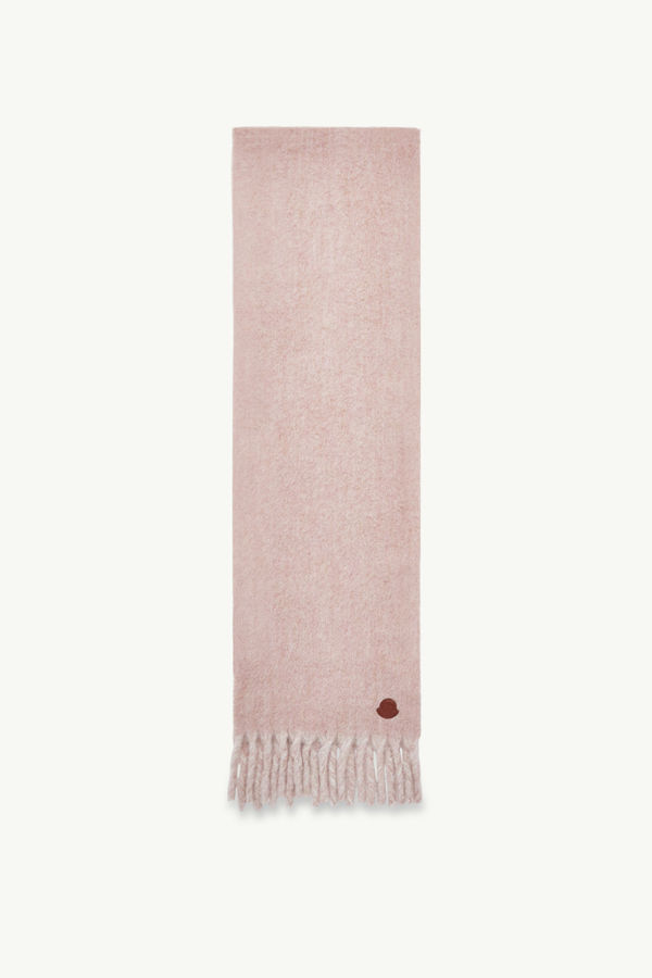 Wool & Alpaca Blend Scarf Women Pink Moncler 0