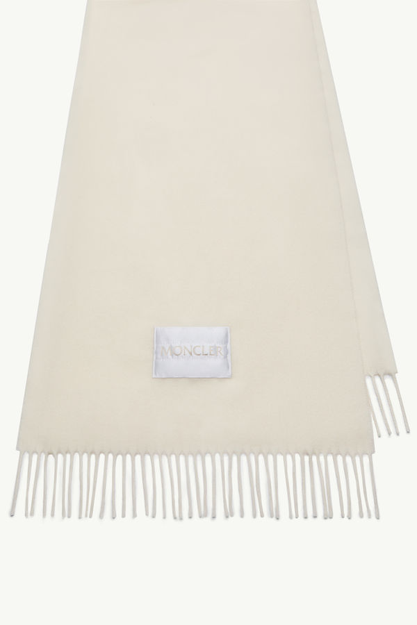 Écharpe en feutre de laine Femmes Blanc Moncler 2