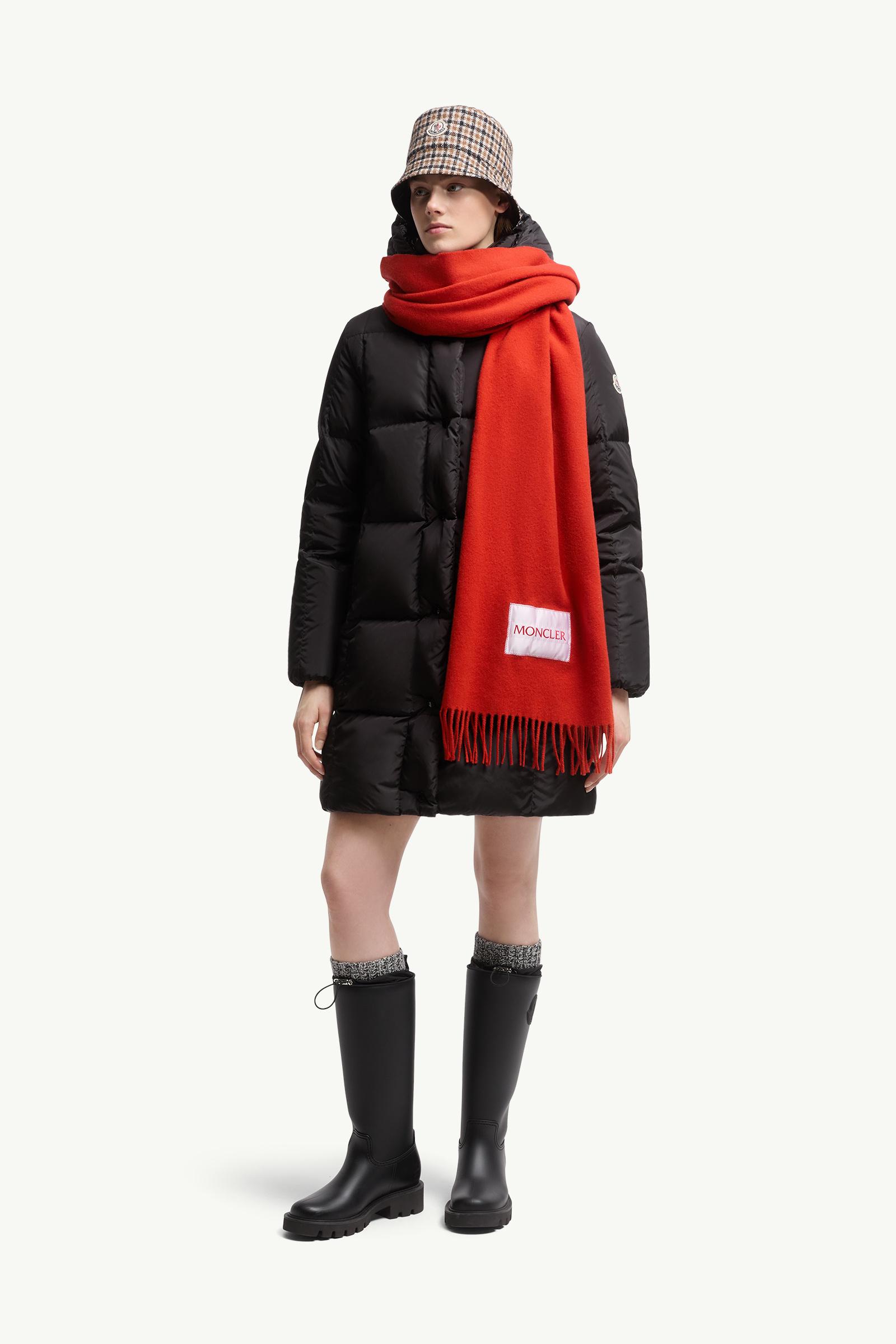 Wool Felt Scarf Women Orange Moncler 1