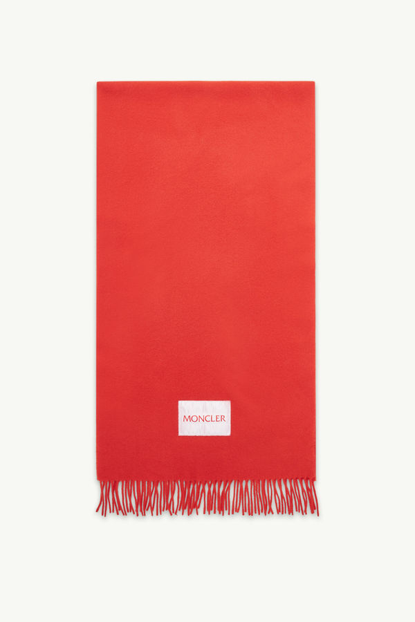 Wool Felt Scarf Women Orange Moncler 0