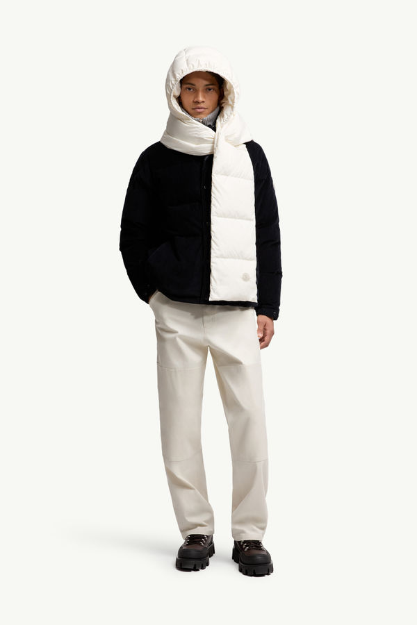 Hooded Down Scarf Gender Neutral White Ivory Moncler 2
