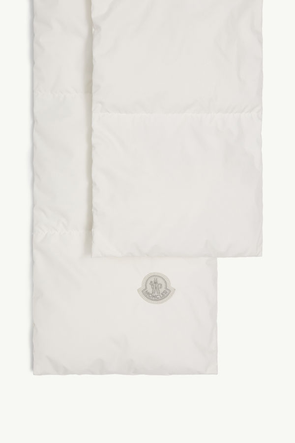 Hooded Down Scarf Gender Neutral White Ivory Moncler 3