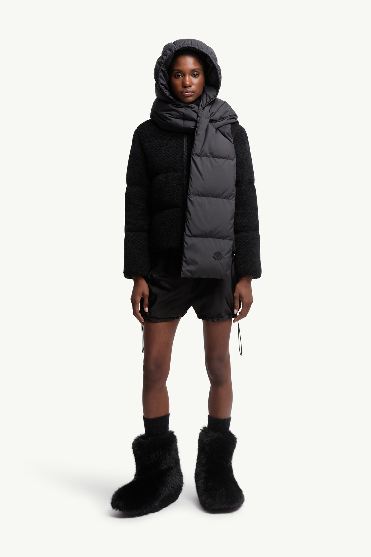 Daunenschal mit Kapuze Genderneutral Schwarz Moncler 1