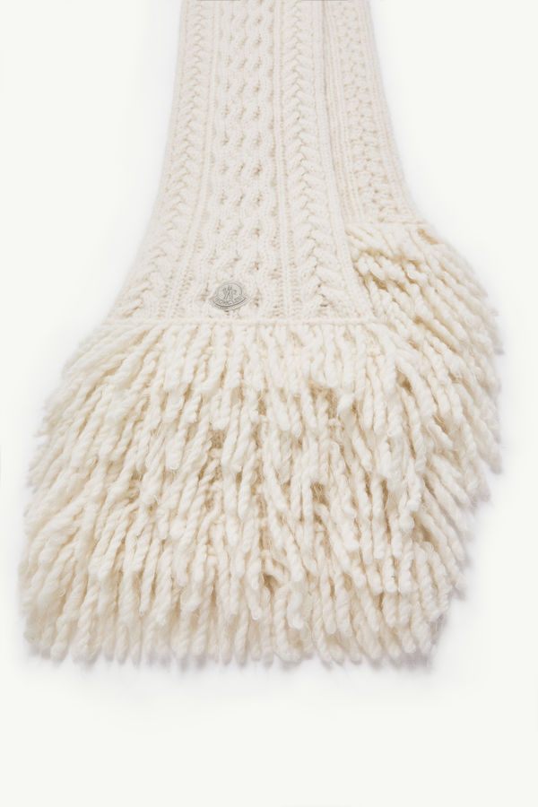 Écharpe en tricot Femmes Blanc Ivoire Moncler 2