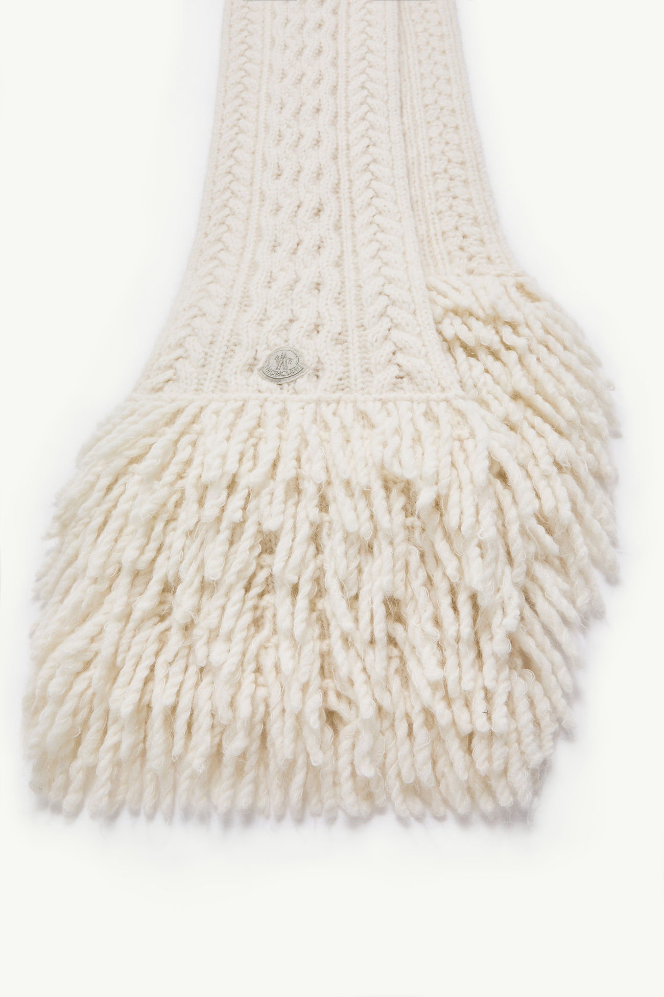 針織圍巾 女士 象牙白色 Moncler 2