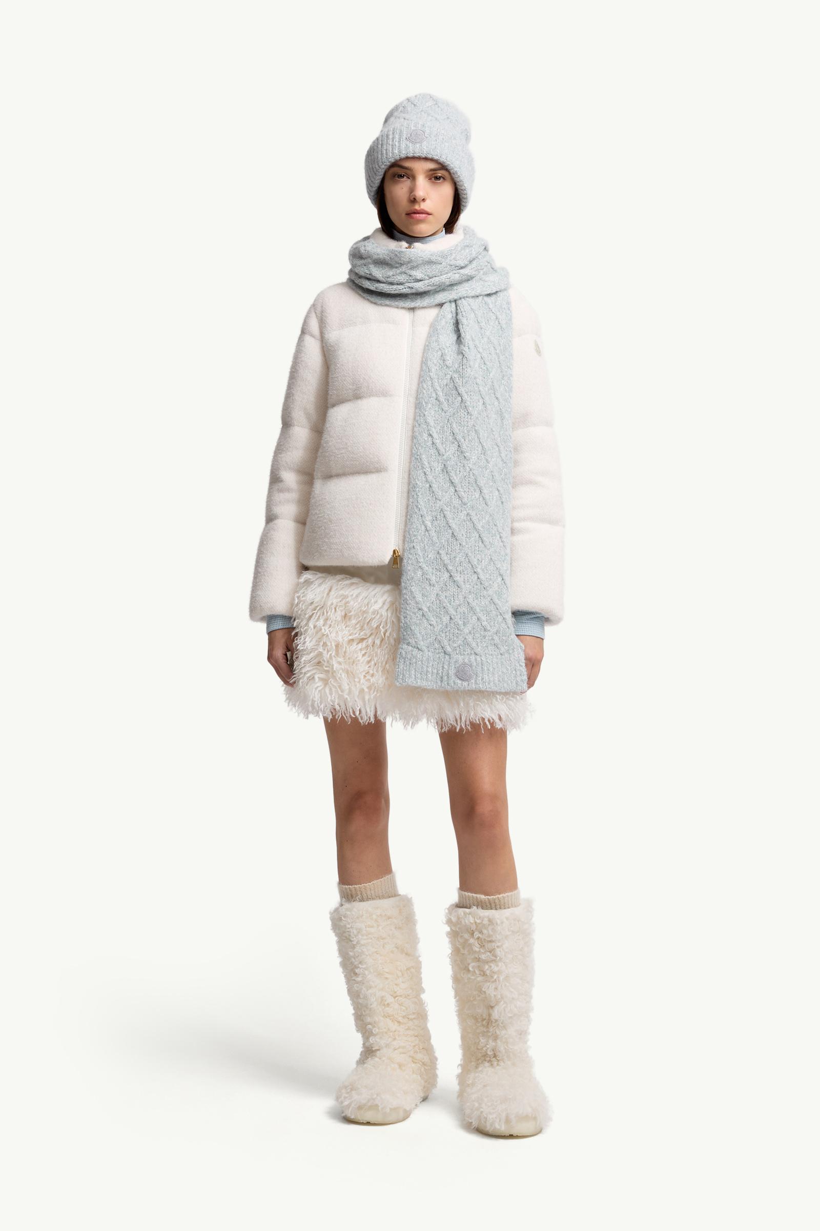 Alpaca Blend Scarf Women Light Blue Moncler 1