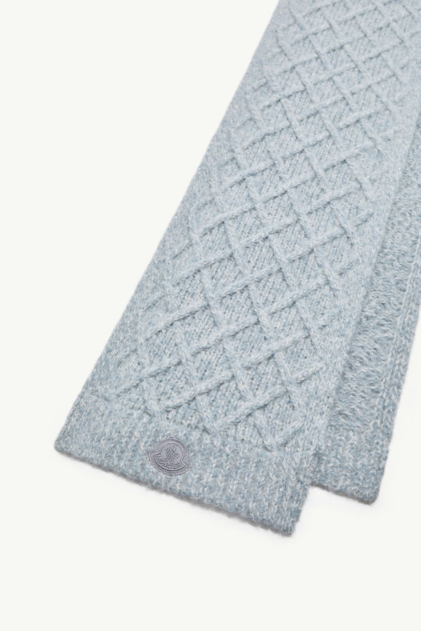 Alpaca Blend Scarf Women Light Blue Moncler 2
