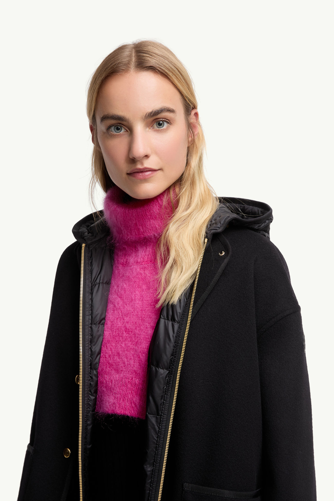 Pettorina in Misto Mohair e Lana Donna Fucsia Moncler 0