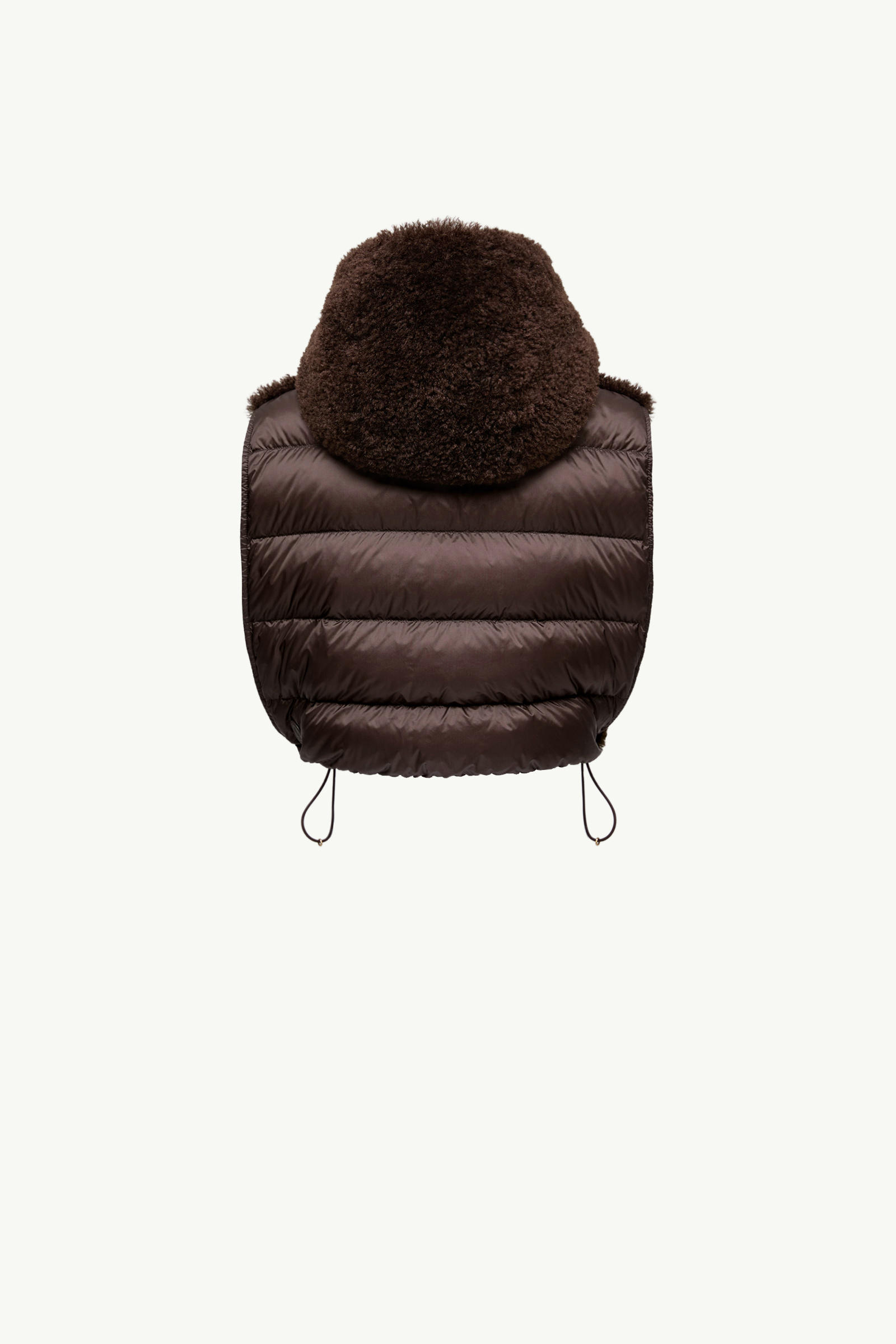 Hooded Down-Filled Teddy Bib Women Taupe Moncler 3