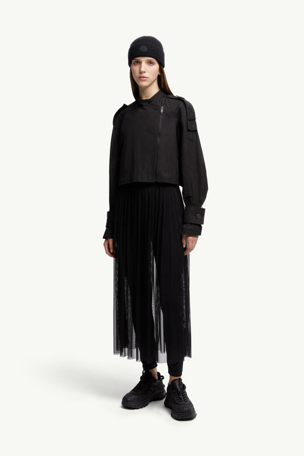 Asymmetrische Jacke mit Reißverschluss Damen Schwarz Moncler 0