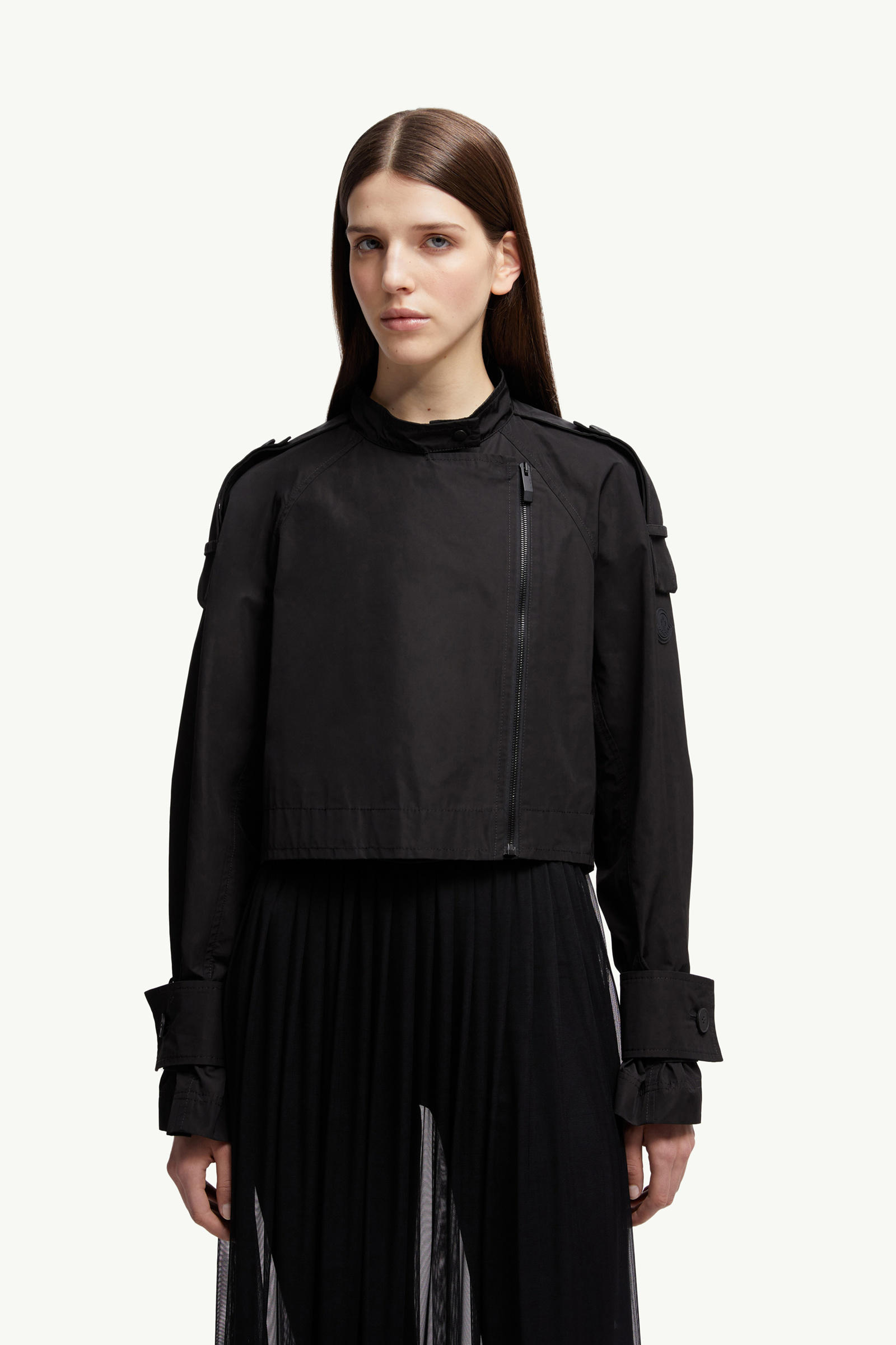 Asymmetrische Jacke mit Reißverschluss Damen Schwarz Moncler 3