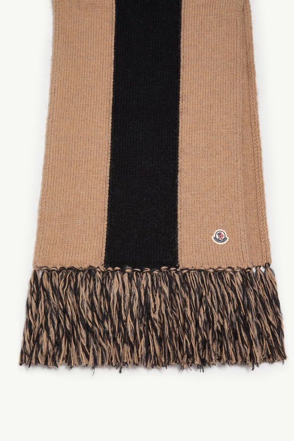 Wool, Cashmere & Mohair Poncho Women Beige Moncler 1