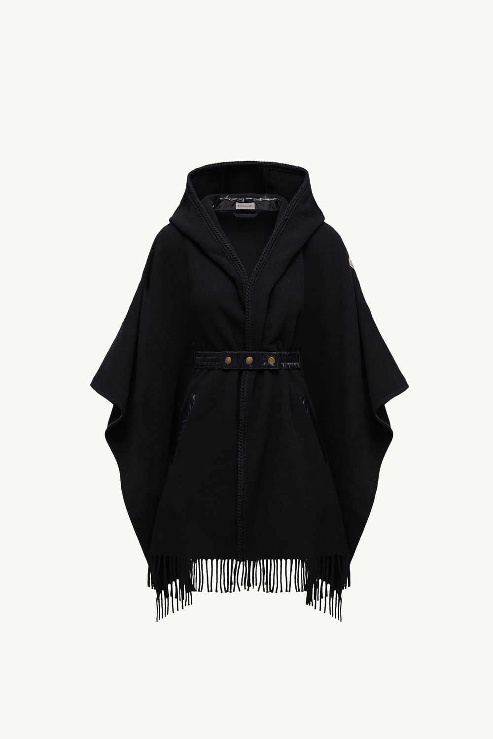 Belted Wool Cape Women Black Moncler 2