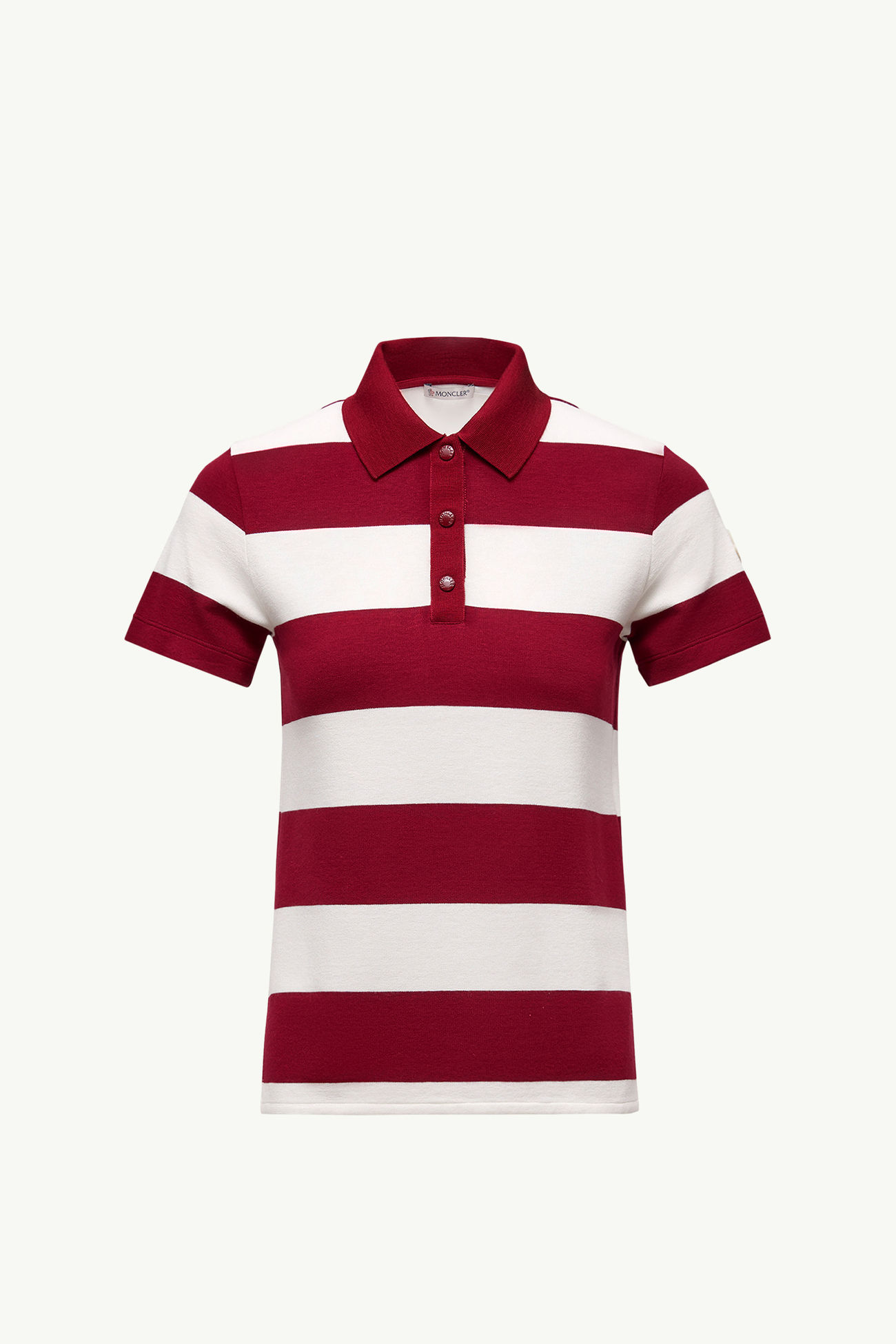 Gestreiftes Poloshirt Damen Weiß & Rot Moncler 2
