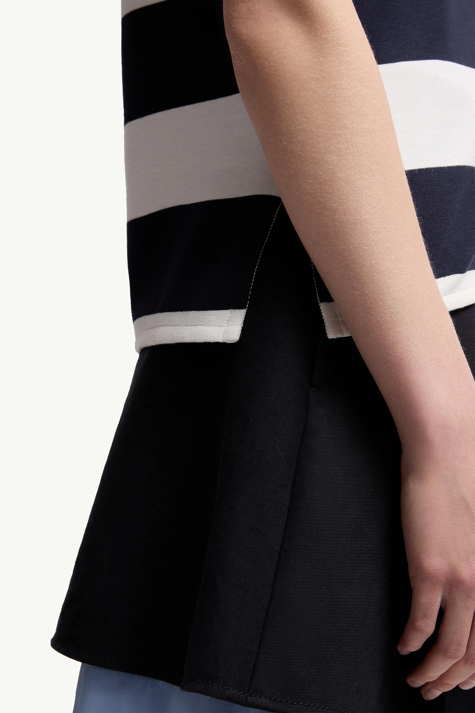 Striped Polo Shirt Women White & Blue Moncler 5