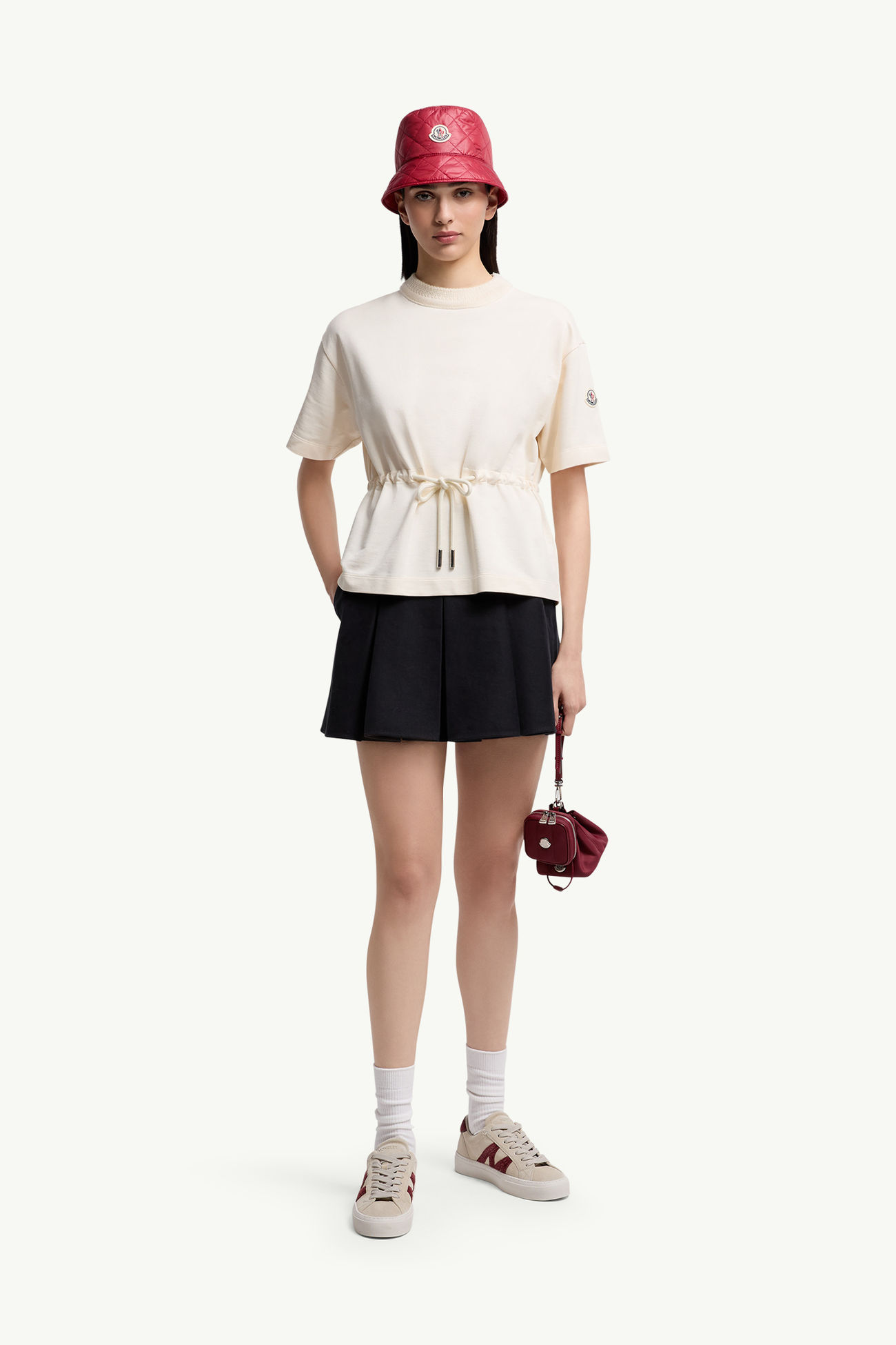 T-shirt regolabile in cotone Donna Bianco Moncler 0