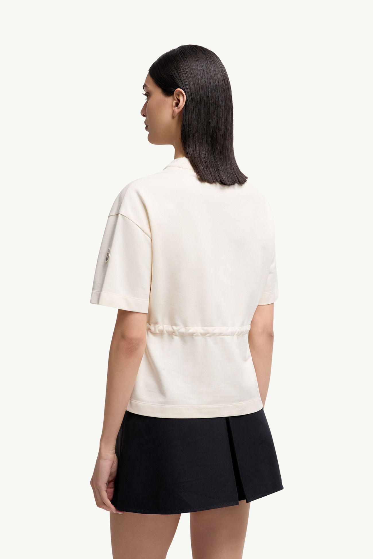 Adjustable Cotton T-Shirt Women White Moncler 4