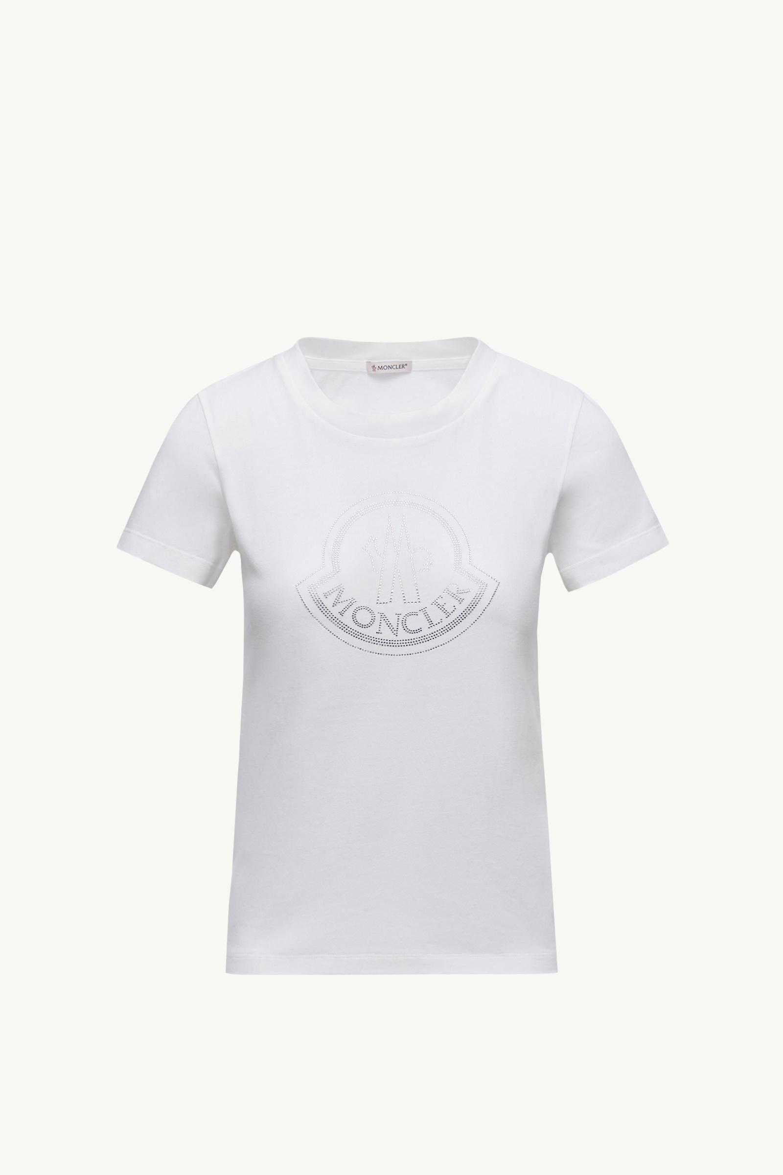Crystal Logo Cotton T-shirt | Moncler