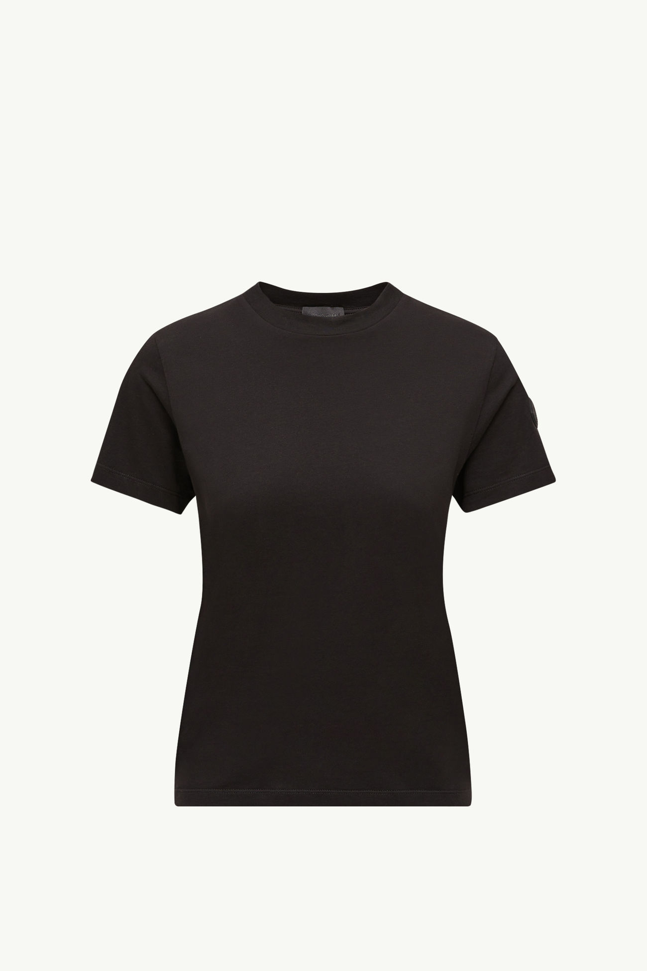Pleated Back Cotton T-Shirt Women Black Moncler 2