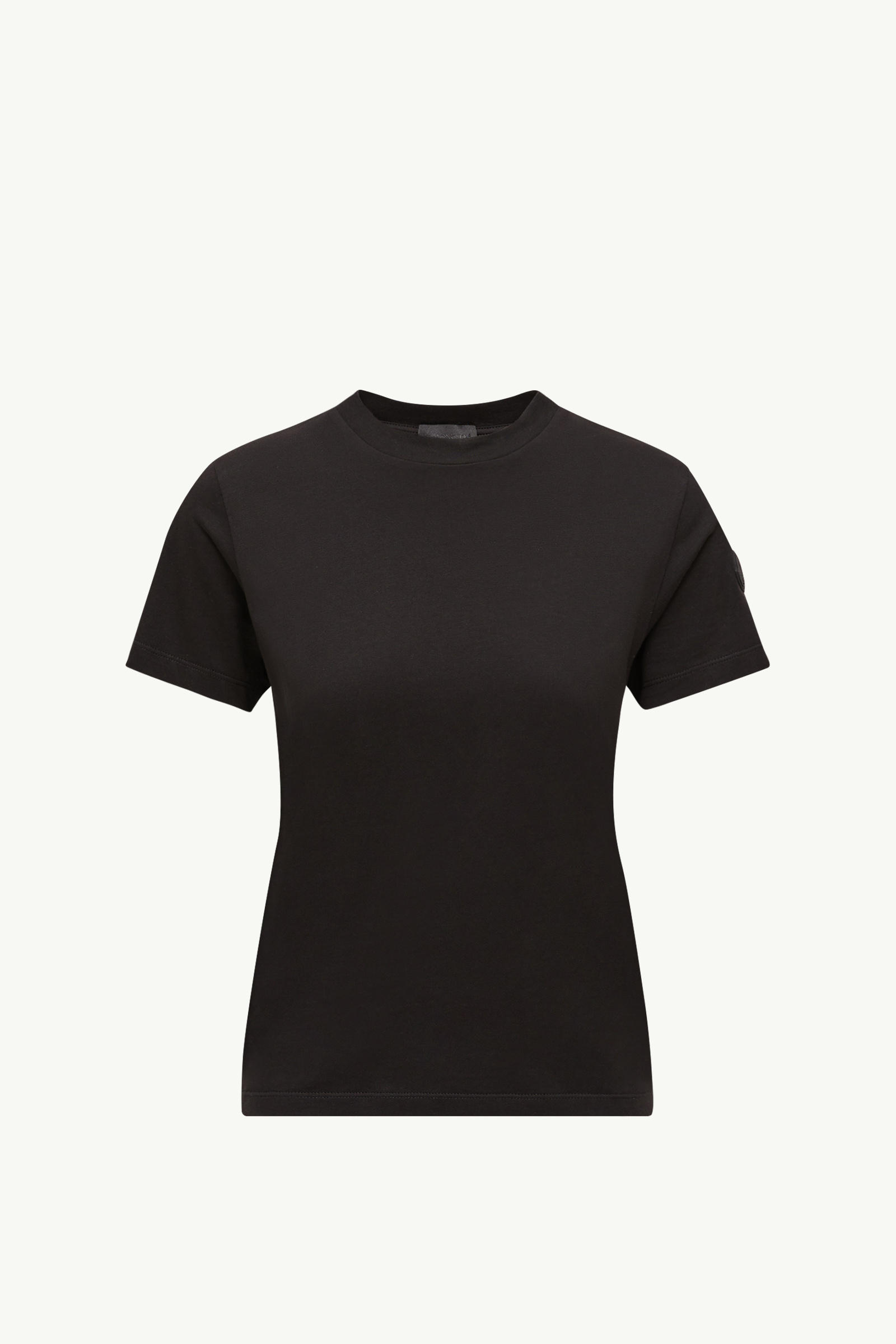 T-shirt in cotone con retro plissettato Donna Nero Moncler 2