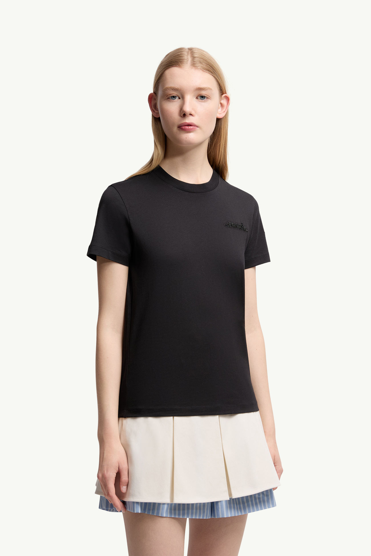 ブラック Tシャツ : トップ＆Tシャツ 向けの レディース | モンクレール