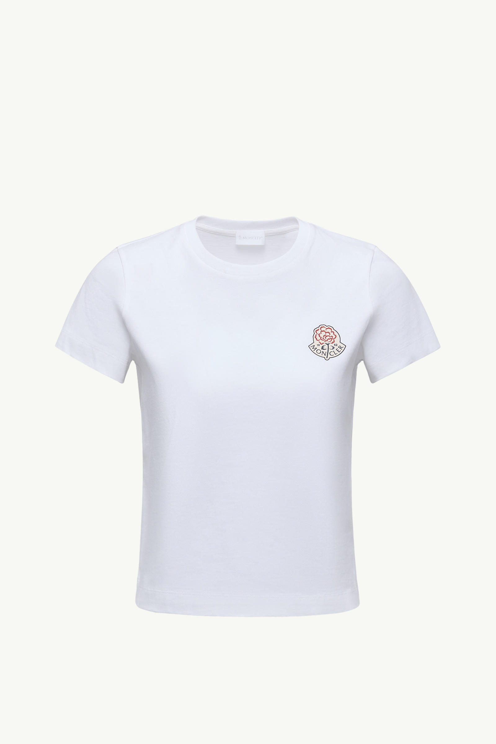 Logo Cotton T-Shirt Women White Moncler 2