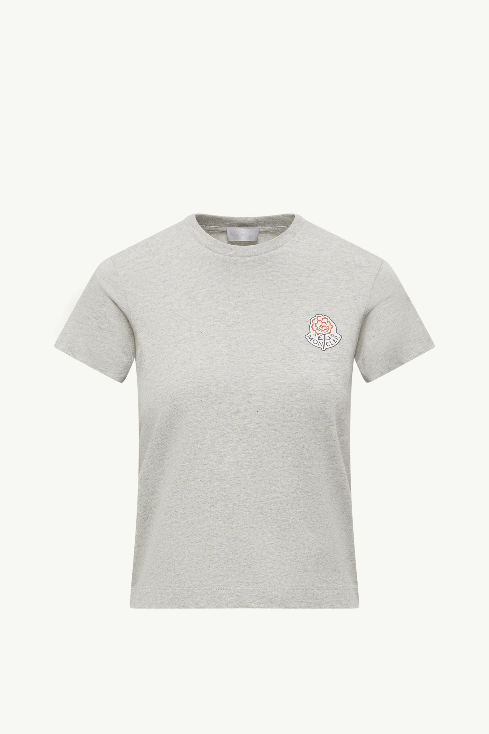 Logo Cotton T-Shirt Women Gray Moncler 2