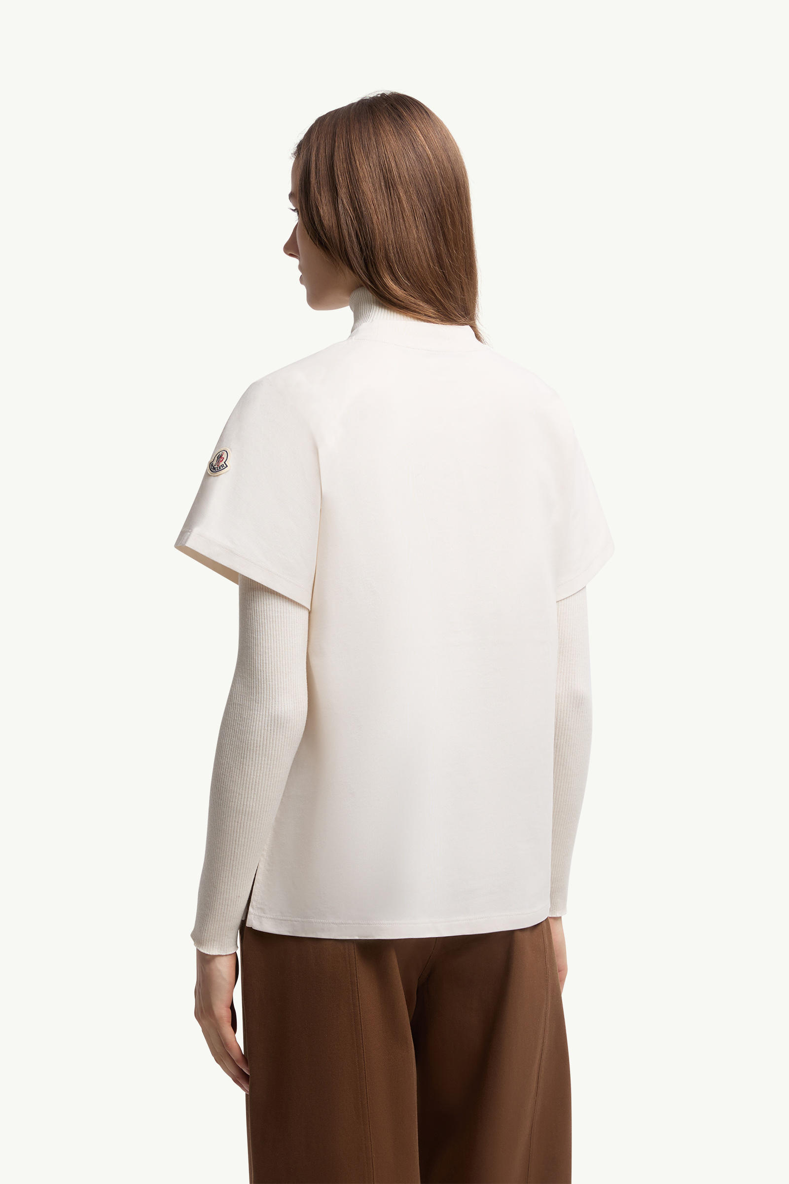 Teddy Logo Cotton T-Shirt Women White Moncler 4
