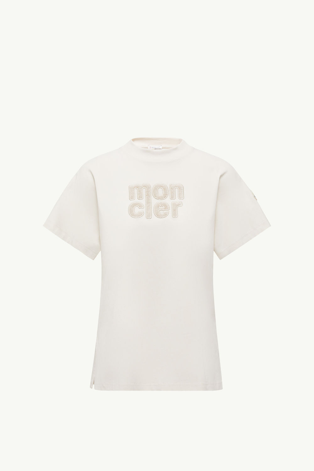 Teddy Logo Cotton T-Shirt Women White Moncler 2