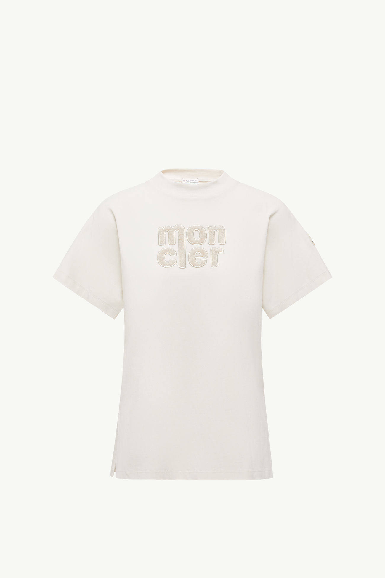 Teddy Logo Cotton T-Shirt Women White Moncler 2