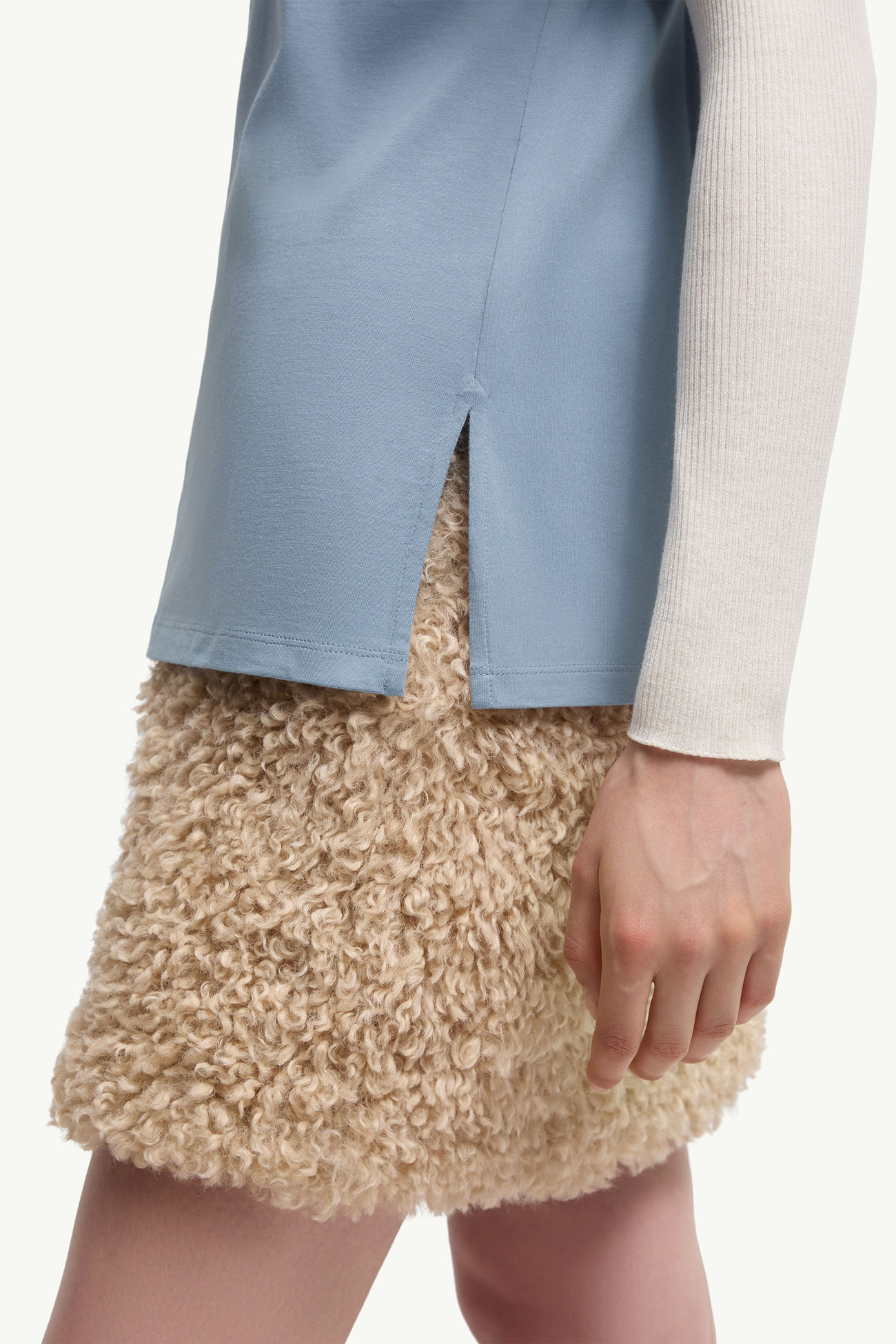 T-Shirt aus Baumwolle mit Teddylogo Damen Kobaltblau Moncler 5