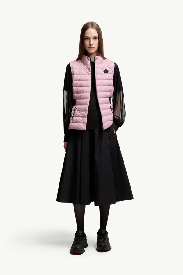 Haut à manches longues en tulle Femmes Noir Moncler 0