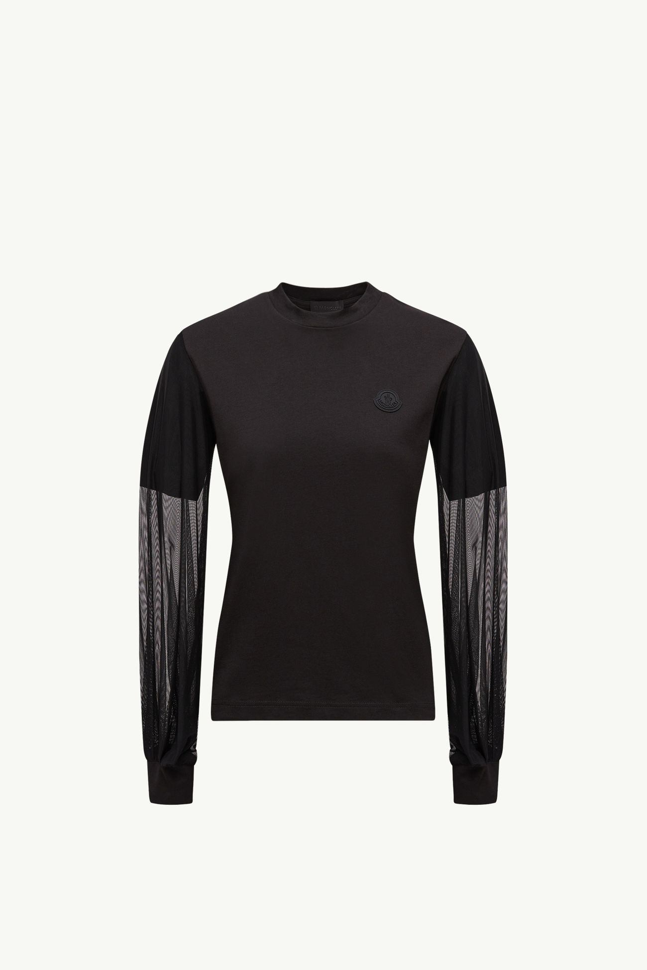 Langärmeliges Oberteil aus Tüll Damen Schwarz Moncler 2