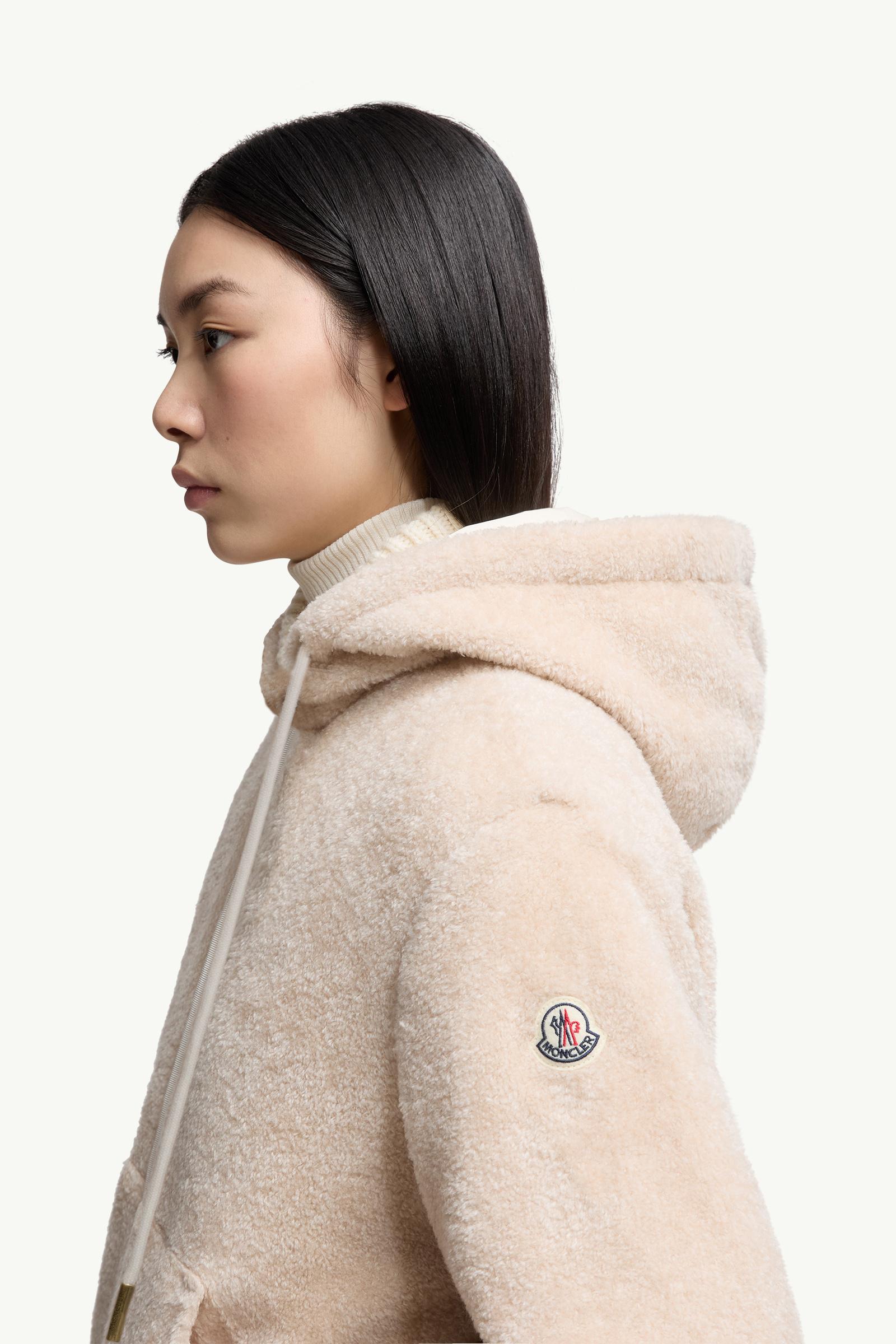 Reversible Padded Hoodie Women White & Pink Moncler 1