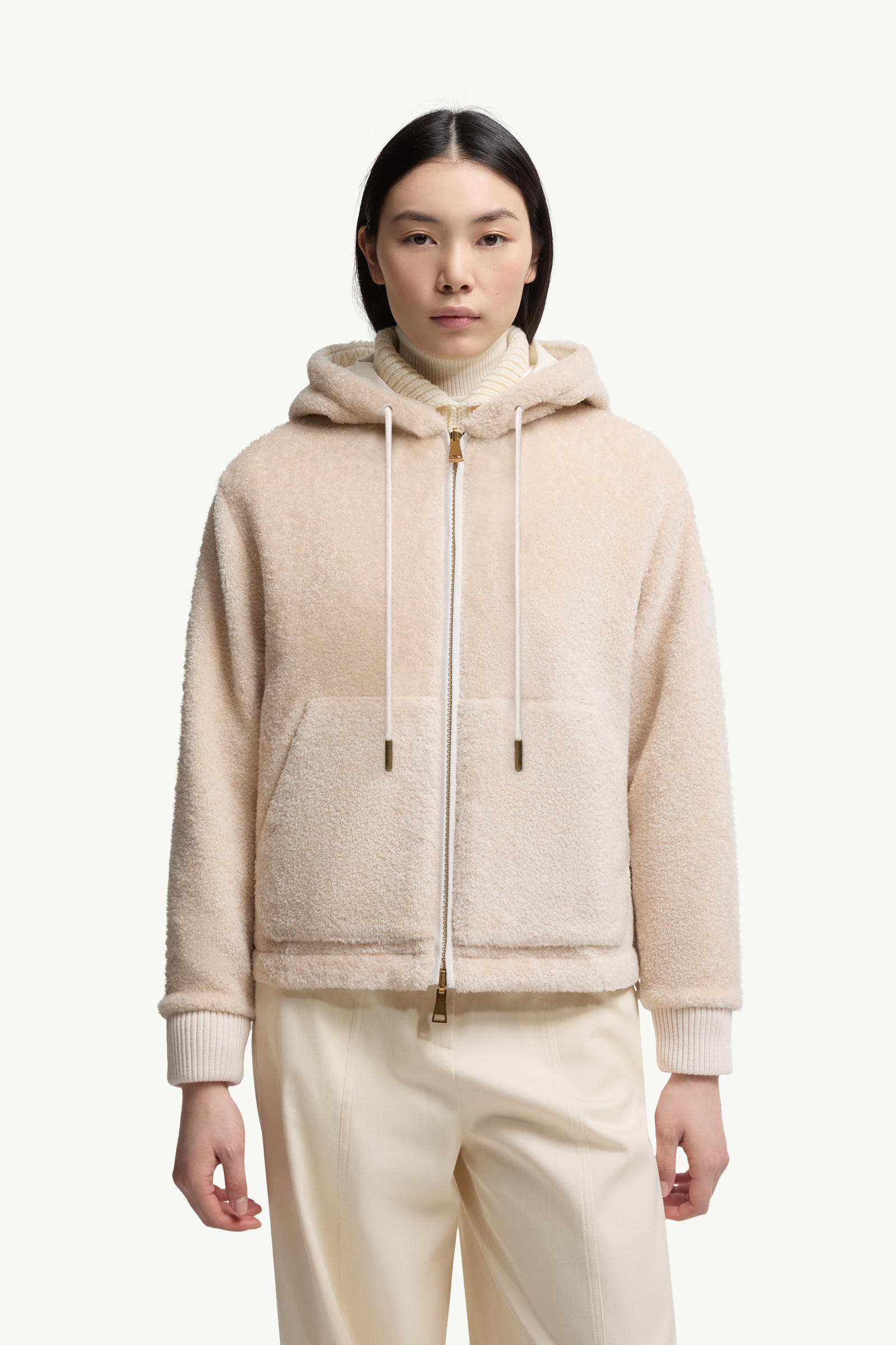 Reversible Padded Hoodie Women White & Pink Moncler 3