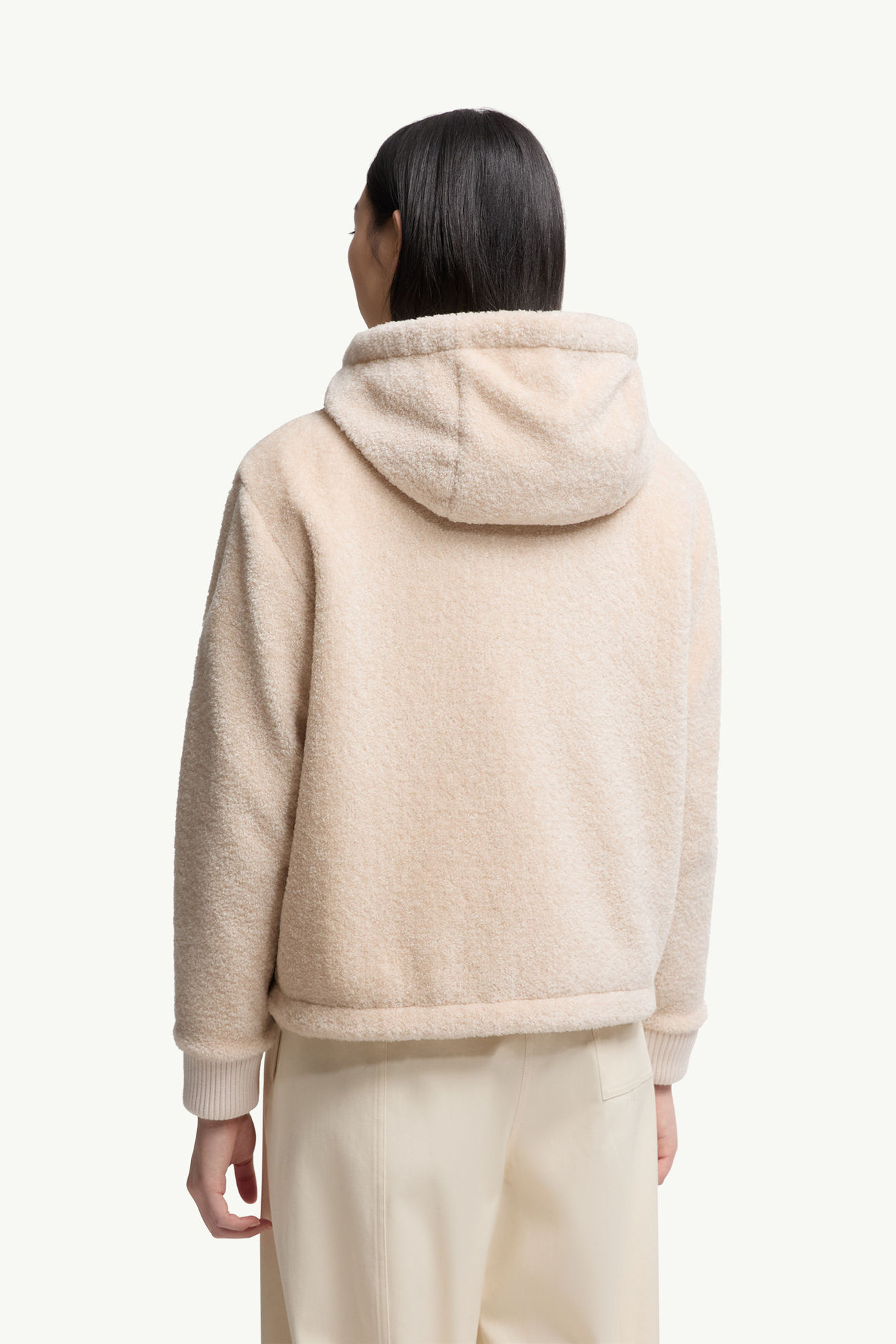 雙面夾層連帽衫 女士 白色和粉紅色 Moncler 4