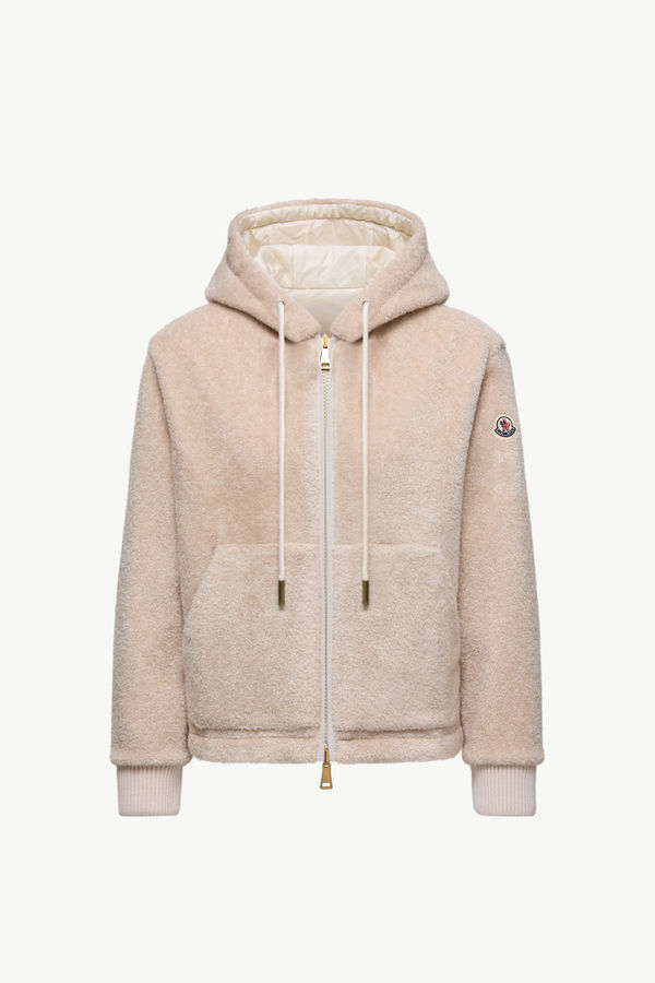 Reversible Padded Hoodie Women White & Pink Moncler 2